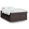 Image de vidaXL Sommier à lattes de lit avec matelas Marron foncé 160x200 cm
