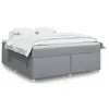Image de vidaXL Sommier à lattes de lit avec matelas Gris clair 180x200cm Tissu