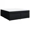 Image de vidaXL Sommier à lattes de lit avec matelas Noir 180x200 cm Tissu