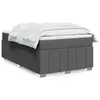 Image de vidaXL Sommier à lattes de lit avec matelas Gris foncé 120x200cm Tissu