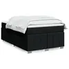 Image de vidaXL Sommier à lattes de lit avec matelas Noir 120x200 cm Tissu