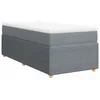 Image de vidaXL Sommier à lattes de lit et matelas Gris clair 90x190 cm Tissu