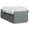 Image de vidaXL Sommier à lattes de lit et matelas Gris clair 90x190 cm Tissu