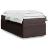 Image de vidaXL Sommier à lattes de lit avec matelas Marron foncé 90x200 cm