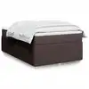 Image de vidaXL Sommier à lattes de lit avec matelas Marron foncé 120x200 cm