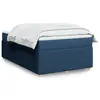 Image de vidaXL Sommier à lattes de lit avec matelas Bleu 120x200 cm Tissu