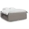 Image de vidaXL Sommier à lattes de lit avec matelas Taupe 180x200 cm Tissu