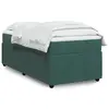 Image de vidaXL Sommier à lattes de lit et matelas Vert foncé 80x200 cm Velours
