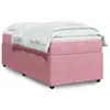 Image de vidaXL Sommier à lattes de lit et matelas Rose 80x200 cm Velours