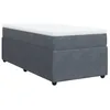 Image de vidaXL Sommier à lattes de lit avec matelas Gris foncé 100x200 cm