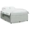 Image de vidaXL Sommier à lattes de lit et matelas Gris clair 140x190cm Velours