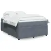 Image de vidaXL Sommier à lattes de lit et matelas Gris foncé 140x190cm Velours