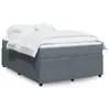 Image de vidaXL Sommier à lattes de lit et matelas Gris foncé 140x200cm Velours