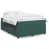 Image de vidaXL Sommier à lattes de lit et matelas Vert foncé 160x200cm Velours