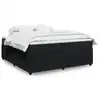 Image de vidaXL Sommier à lattes de lit avec matelas Noir 180x200 cm Velours