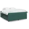 Image de vidaXL Sommier à lattes de lit et matelas Vert foncé 180x200cm Velours