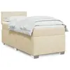 Image de vidaXL Sommier à lattes de lit avec matelas Crème 80x200 cm Tissu