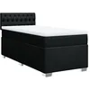 Image de vidaXL Sommier à lattes de lit et matelas Noir 80x200 cm Tissu