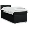 Image de vidaXL Sommier à lattes de lit et matelas Noir 80x200 cm Tissu