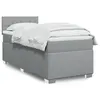 Image de vidaXL Sommier à lattes de lit et matelas Gris clair 90x190 cm Tissu