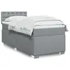 Image de vidaXL Sommier à lattes de lit et matelas Gris clair 90x190 cm Tissu