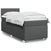 Image de vidaXL Sommier à lattes de lit avec matelas Gris foncé 90x200 cm Tissu