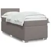 Image de vidaXL Sommier à lattes de lit avec matelas Taupe 90x200 cm Tissu