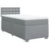Image de vidaXL Sommier à lattes de lit avec matelas Gris clair 90x200 cm Tissu