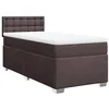 Image de vidaXL Sommier à lattes de lit avec matelas Marron foncé 90x200 cm