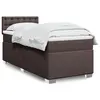 Image de vidaXL Sommier à lattes de lit avec matelas Marron foncé 90x200 cm