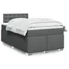 Image de vidaXL Sommier à lattes de lit avec matelas Gris foncé 120x200cm Tissu