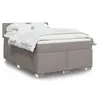 Image de vidaXL Sommier à lattes de lit avec matelas Taupe 140x200 cm Tissu