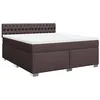Image de vidaXL Sommier à lattes de lit avec matelas Marron foncé 180x200 cm