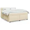 Image de vidaXL Sommier à lattes de lit avec matelas Crème 180x200 cm Tissu