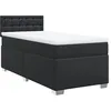 Image de vidaXL Sommier à lattes de lit avec matelas Noir 80x200cm Similicuir