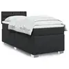 Image de vidaXL Sommier à lattes de lit avec matelas Noir 80x200cm Similicuir