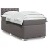 Image de vidaXL Sommier à lattes de lit avec matelas Gris 80x200 cm Similicuir