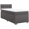 Image de vidaXL Sommier à lattes de lit avec matelas Gris 90x190 cm Similicuir