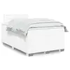 Image de vidaXL Sommier à lattes de lit avec matelas Blanc 120x200cm Similicuir