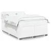 Image de vidaXL Sommier à lattes de lit avec matelas Blanc 140x190cm Similicuir