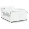 Image de vidaXL Sommier à lattes de lit avec matelas Blanc 140x200cm Similicuir