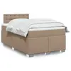 Image de vidaXL Sommier à lattes de lit avec matelas Cappuccino 160x200 cm