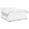 Image de vidaXL Sommier à lattes de lit avec matelas Blanc 180x200cm Similicuir