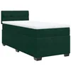 Image de vidaXL Sommier à lattes de lit et matelas Vert foncé 80x200 cm Velours