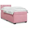 Image de vidaXL Sommier à lattes de lit et matelas Rose 80x200 cm Velours