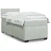 Image de vidaXL Sommier à lattes de lit et matelas Gris clair 90x190 cm Velours