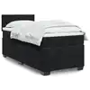 Image de vidaXL Sommier à lattes de lit avec matelas Noir 90x190 cm Velours