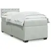 Image de vidaXL Sommier à lattes de lit et matelas Gris clair 90x200 cm Velours