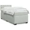 Image de vidaXL Sommier à lattes de lit et matelas Gris clair 100x200cm Velours