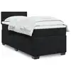 Image de vidaXL Sommier à lattes de lit avec matelas Noir 100x200 cm Velours